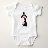 Echte Tuxedo Konijn  Romper (Voorkant)