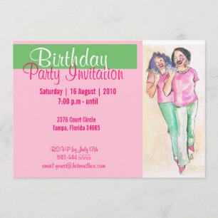 Echte uitnodiging voor meisjes