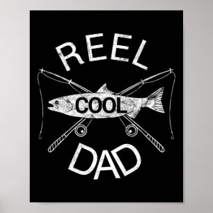 Echte Vader Visserij Papa Vader Grap Cool Grappig  Poster