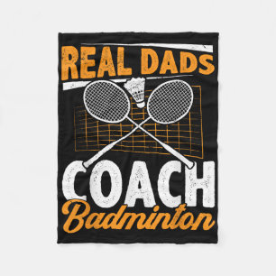 Echte vaders coach badminton badminton speler shut fleece deken