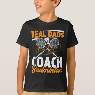 Echte vaders coach badminton badminton speler shut t-shirt