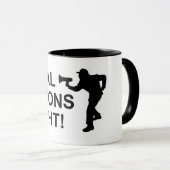 ECHTE VAKBONDEN VECHTEN TEGEN KERAMISCHE MOK (Voorkant rechts)