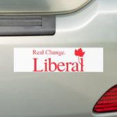 Echte Verandering Liberale Logo Bumpersticker (Op auto)