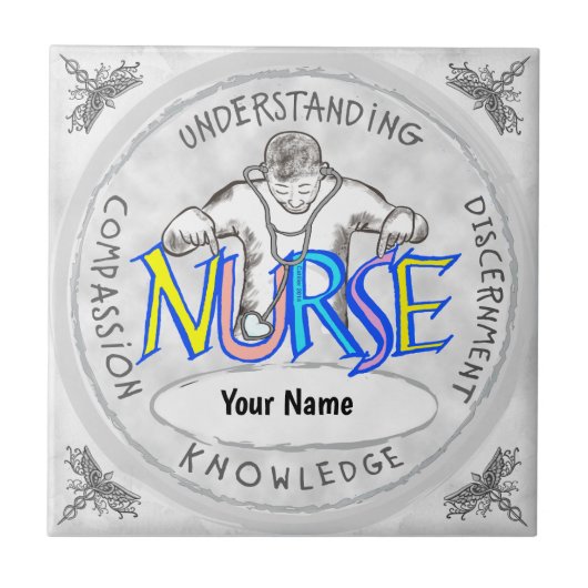 Echte verpleegkundige tegeltje (Voorkant)