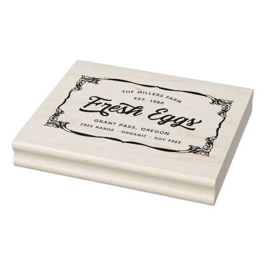 Echte  Verse Eieren Karton Rubberstempel (Stempel)
