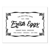 Echte  Verse Eieren Karton Rubberstempel (Afrduk)