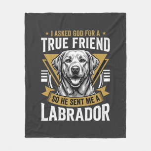 Echte vriend labrador hond fleece deken
