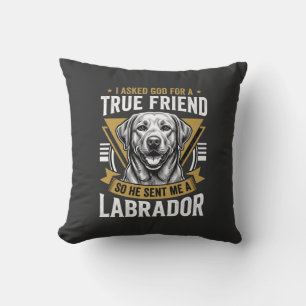 Echte vriend labrador hond kussen