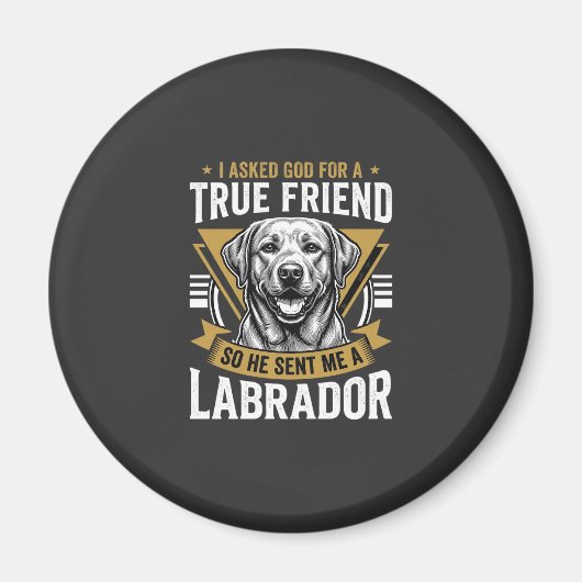 Echte vriend labrador hond magneet (Voorkant)