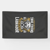 Echte vriend labrador hond spandoek (Horizontaal)