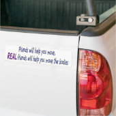 Echte vrienden bumpersticker (Op Truck)