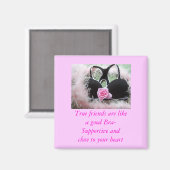 Echte vrienden magneet. magneet (Voorkant / Achterkant)