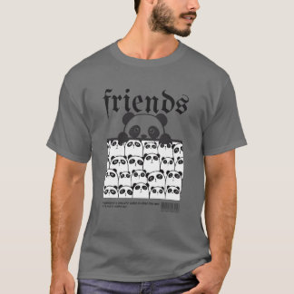 Echte vrienden Panda vintage T-shirt