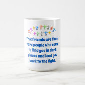 Echte vrienden zijn die zeldzame mensen - vriendsc koffiemok (Center)