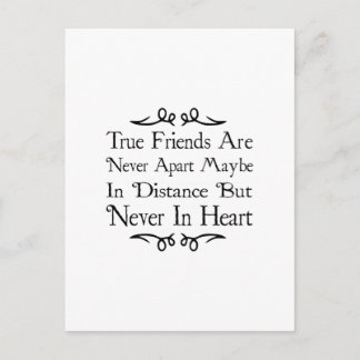 Echte vrienden zijn nooit buiten beschouwing gelat briefkaart
