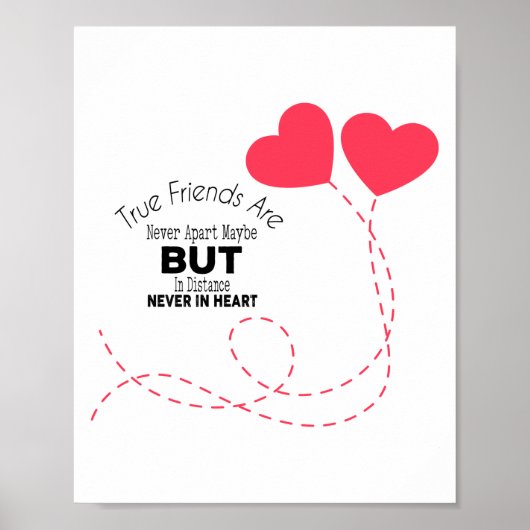 Echte vrienden zijn nooit buiten poster (Voorkant)