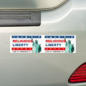 Echte vrijheid van godsdienst bumpersticker (Op auto)