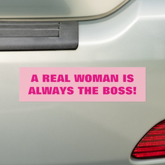 ECHTE VROUW BUMPERSTICKER (Op auto)