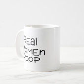 Echte vrouwelijke poep koffiemok (Voorkant links)