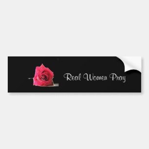 Echte vrouwen... bumpersticker