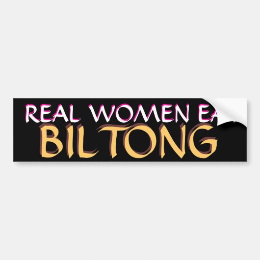 ECHTE VROUWEN EET BILONG BUMPERSTICKER (Voorkant)