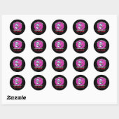 Echte vrouwen houden van aardbei ijs ronde sticker (Vel)