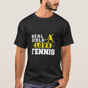 Echte vrouwen houden van tennis t-shirt
