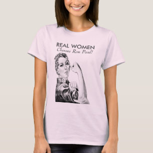 Echte vrouwen kiezen voor Ron Paul T-shirt
