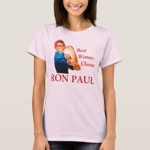 Echte vrouwen kiezen voor Ron Paul T-shirt
