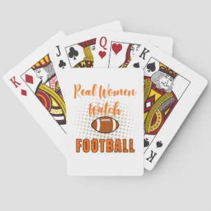 Echte vrouwen kijken Football - Funny Football Quo Pokerkaarten