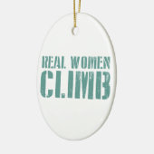 Echte vrouwen klimmen keramisch ornament (Links)