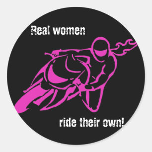 Echte vrouwen rijden sticker