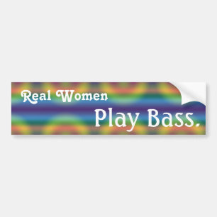 Echte vrouwen spelen een rol. bumpersticker