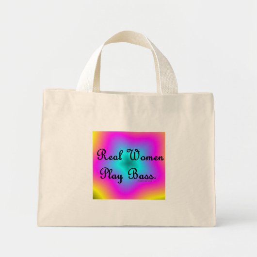 Echte vrouwen spelen een rol mini tote bag (Voorkant)