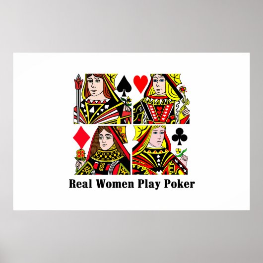 Echte vrouwen spelen poker poster (Voorkant)