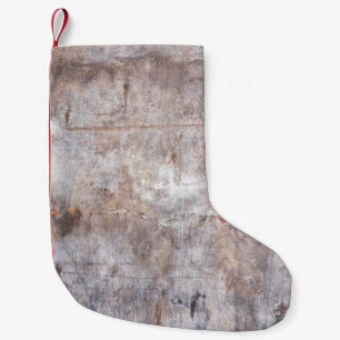 Echte washouten op het houten oppervlak kleine kerstsok