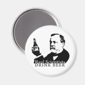 Echte wetenschappers Drinken Bier - Magnet Magneet (Voorkant / Achterkant)