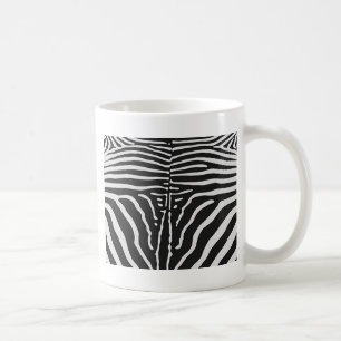 Echte zebra huid print - zwart witte streep koffiemok