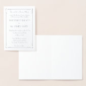 Echte zilverfolie Art Deco trouwuitnodigingen Folie Kaarten (Display)