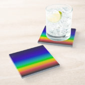 Echte zonne-energie glazen onderzetter (Schuin)