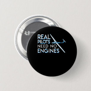 Echte zweefvlieger heeft geen Gezegde nodig Ronde Button 5,7 Cm