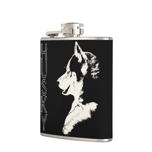 Echterlenmeyer Aangepaste siberiaanse Husky Drink  Heupfles (Links)