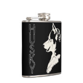 Echterlenmeyer Aangepaste siberiaanse Husky Drink Heupfles (Rechts)