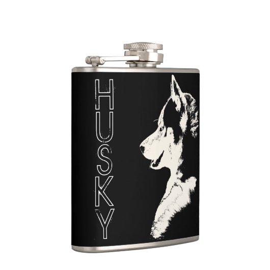 Echterlenmeyer Aangepaste siberiaanse Husky Drink Heupfles (Rechts)