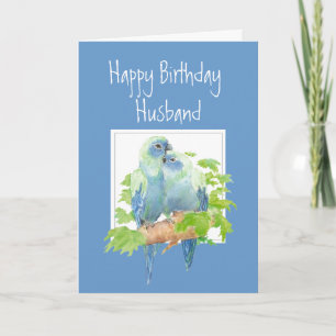 Echtgendag, Cute Romantic Parrots, Birds Kaart