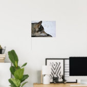 Echtgenige hond met blauwe ogen poster (Thuiskantoor)