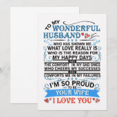 Echtgenoot Aan mijn geweldige echtgenoot Save The Date (Voorkant / Achterkant)