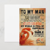 Echtgenoot aan mijn Geweldige man Bedankkaart (Voorkant / Achterkant)