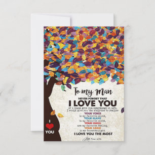 Echtgenoot aan mijn man die ik liefheb RSVP kaartje