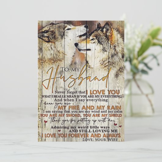 Echtgenoot Aan mijn man ik hou van jou Bedankkaart (Staand voorkant)